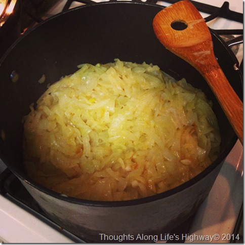French Onion Soup in the making